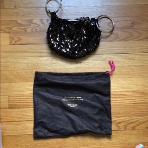 Vintage Kate Spade clutch brown sequin